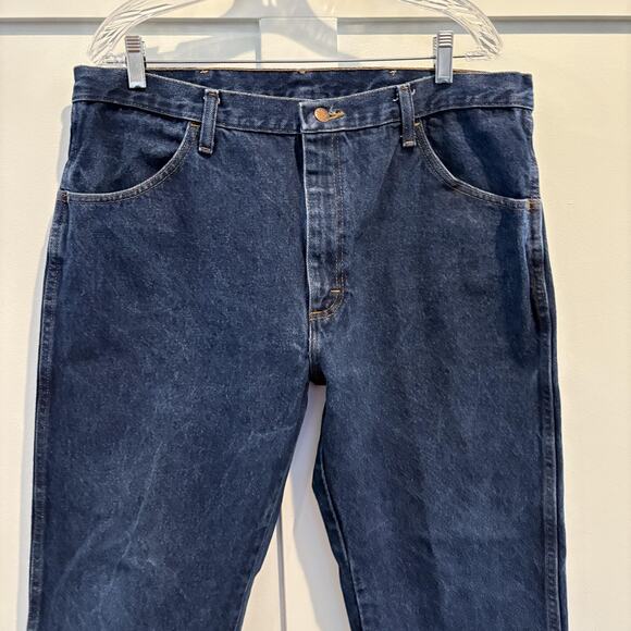 Rustler Jeans Mens 38x29 Blue Denim Relaxed Fit Straight Leg Classic 87619PW - Picture 4 of 13